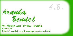aranka bendel business card